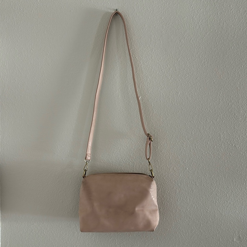 Joy Susan Brown Vegan Leather Cross Body Purse Handbag Lined Removable Strap